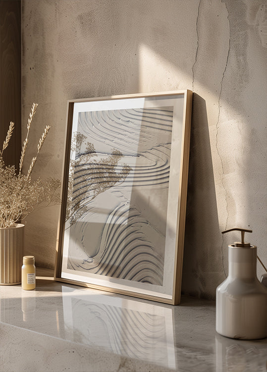 Pôster Textura de Lama 14 Bege