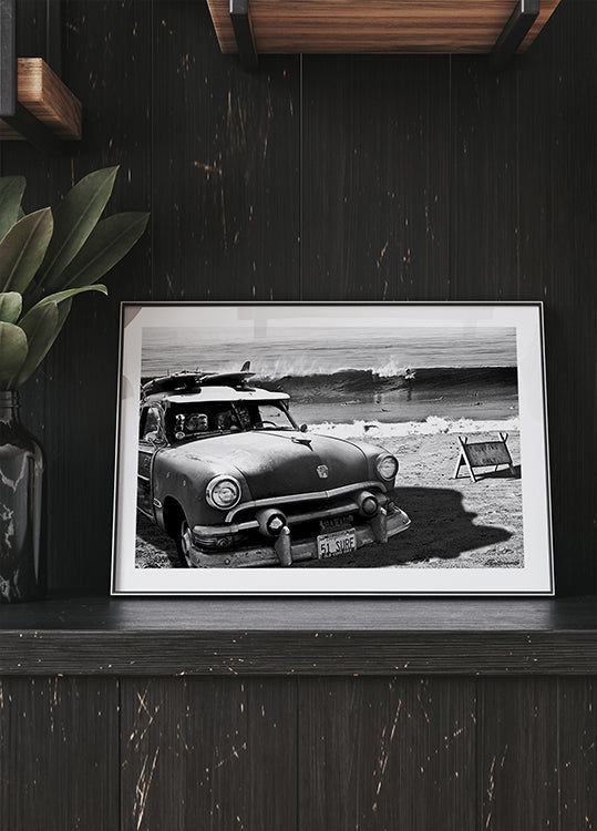 Pôster vintage Ford amadeirado