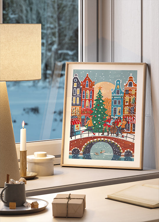 Pôster Queda de neve em Amsterdã