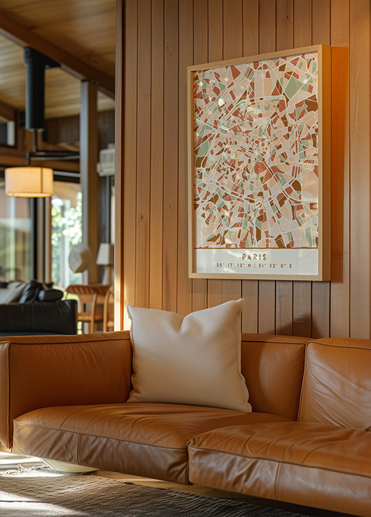 Pôster Tons Pretos da Terra dos Mapas 64