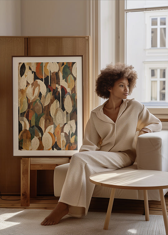 Pôster Vibração da floresta em mosaico