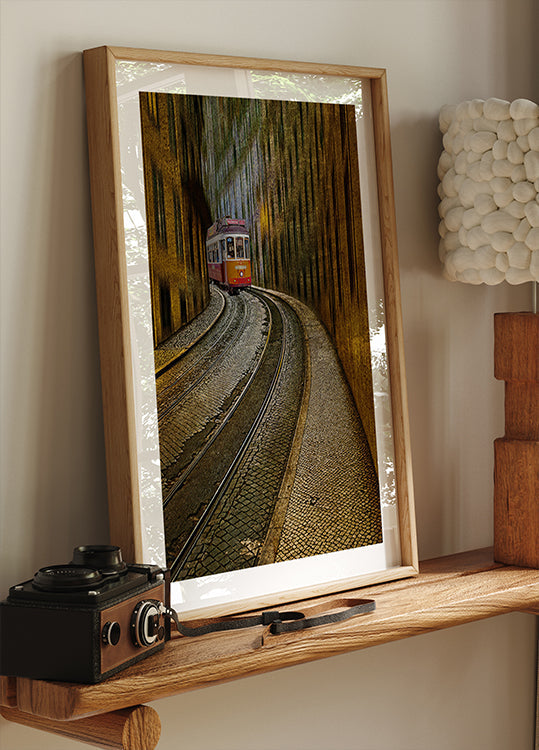 Póster Railway with tram