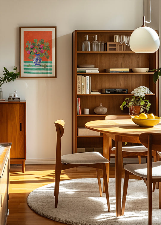 Pôster Trevos e flores cor de rosa