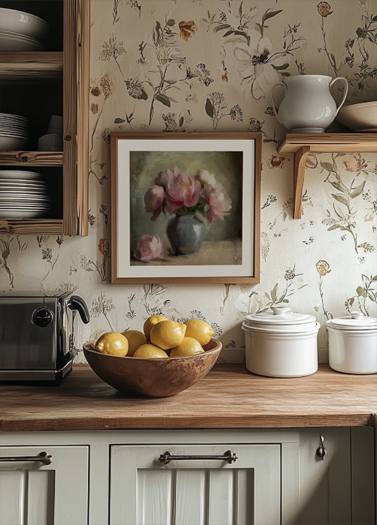 Póster Pivoines Uma Rosa