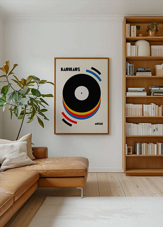 Pôster Ilustração retrô da música Bauhaus