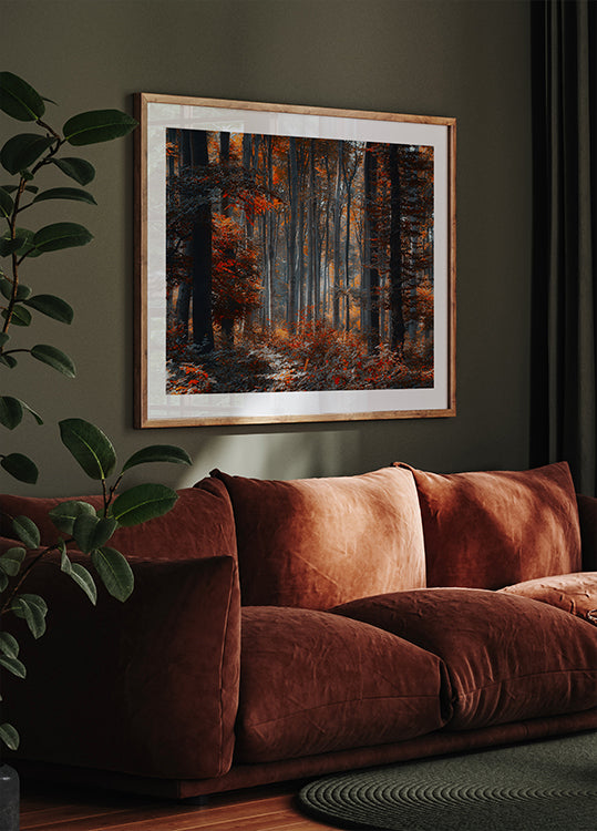 Pôster de pintura florestal