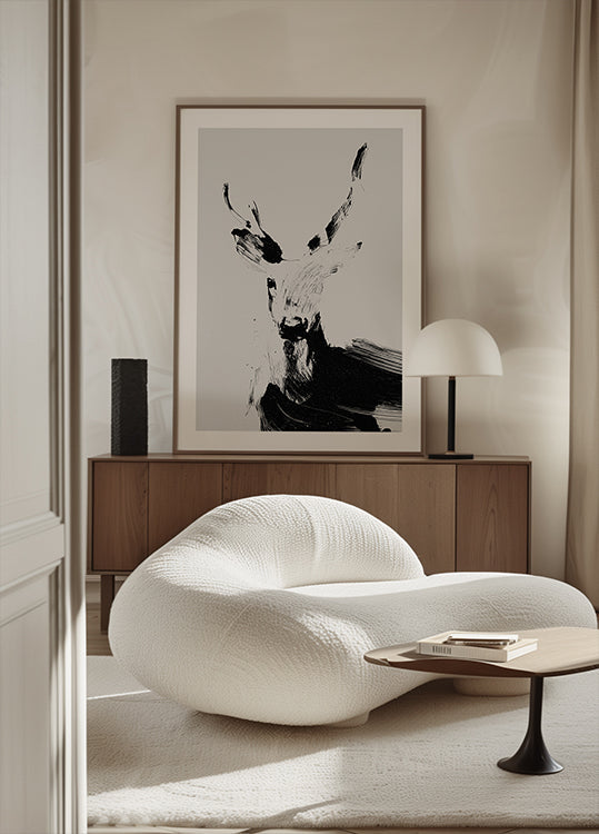 Pôster Brushstroke Deer II