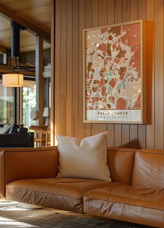 Póster Mapas Pretos Tons de Terra 37