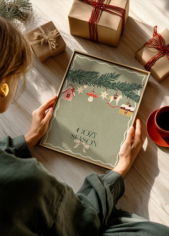 Póster Brinquedos na árvore de Natal