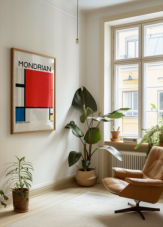 Póster Composição com vermelho, azul e amarelo 1930