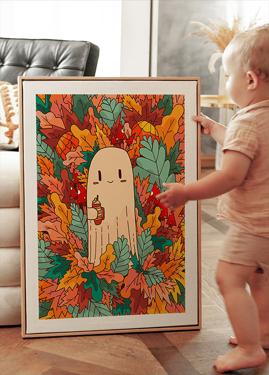 Póster Um fantasma e café