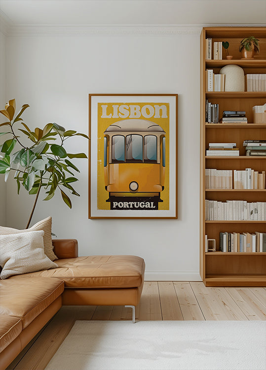 Póster Poster de viagens vintage de Lisboa Portugal