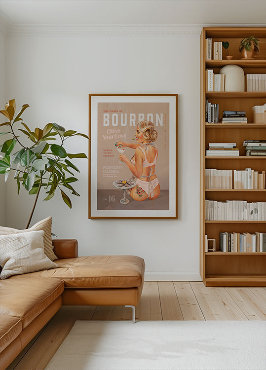 Pôster Bourbon Babe Vol 16 Vintage Vodka Martini Pin Up Girl