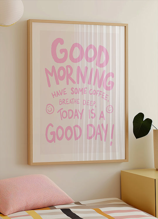 Cartaz de início alegre