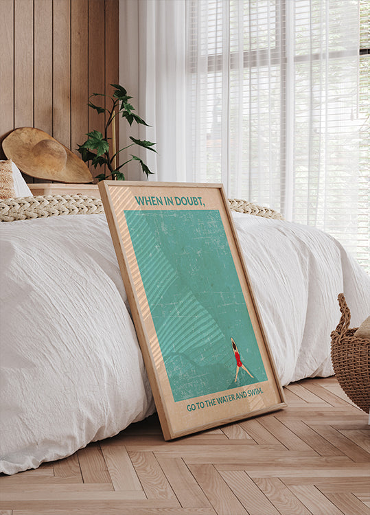 Arte de parede padrão em águas abertas