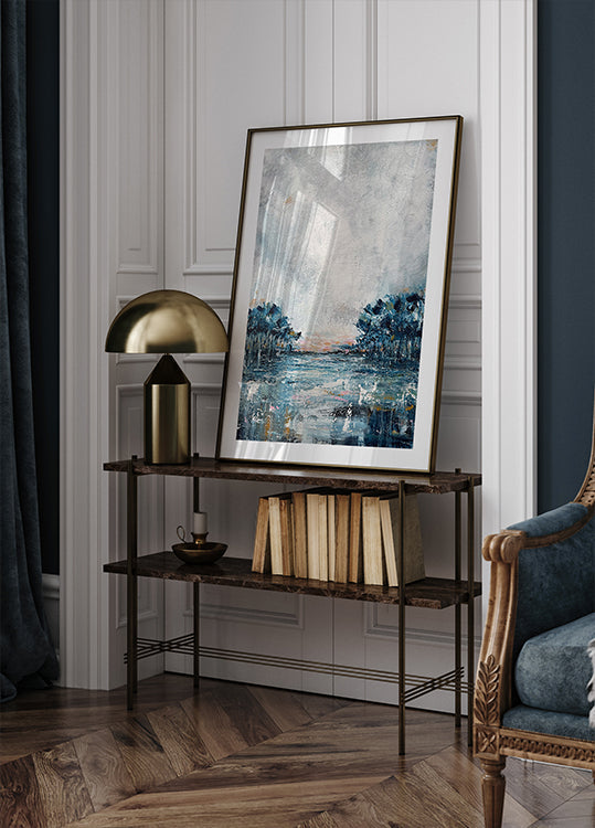 Pôster azul de inverno