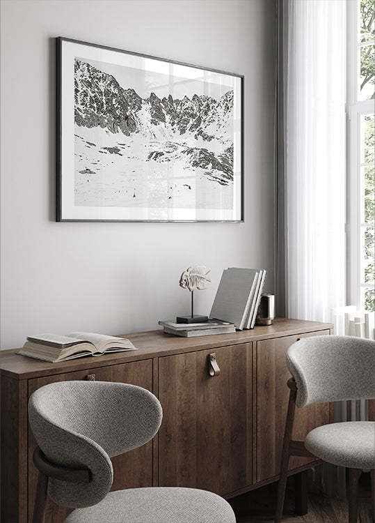 Póster Picos de montanha nevados