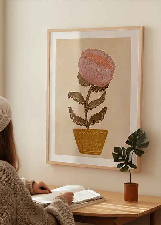 Póster Flor em um vaso