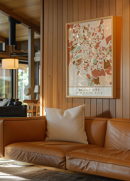 Póster Mapas Pretos Tons de Terra 52