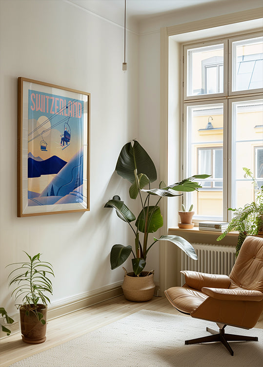 Póster Ski Switzerland