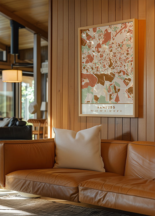 Póster Mapas Pretos Tons de Terra 31