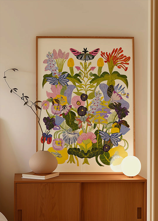Floral de outono abstrato
