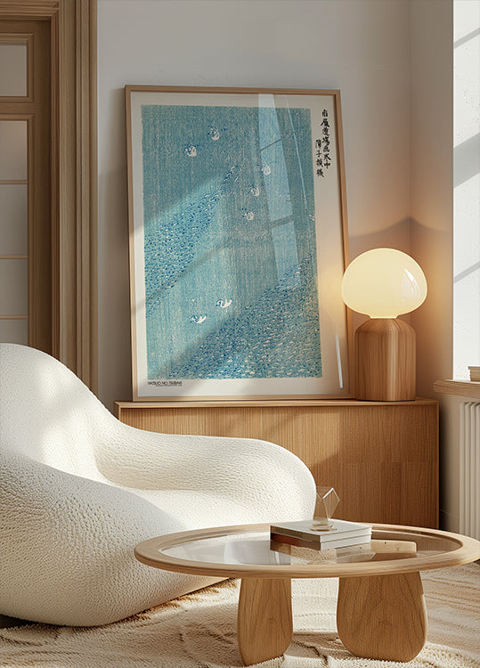 Pôster Xilogravura Azul