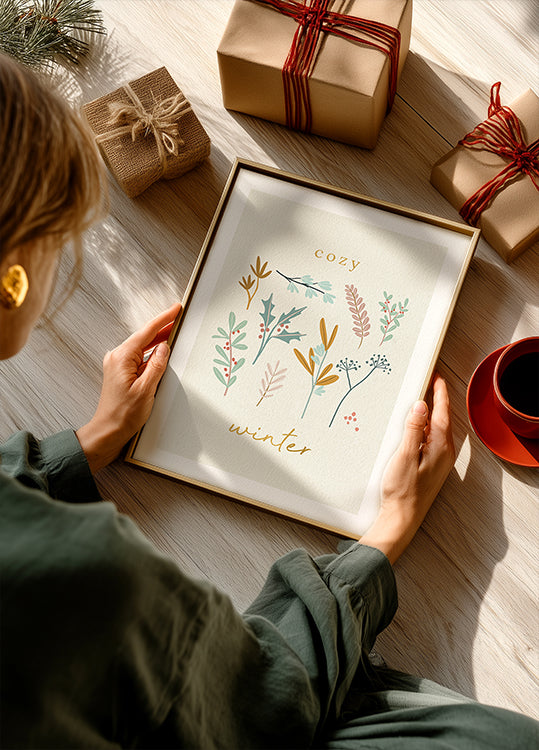 Pôster aconchegante de inverno