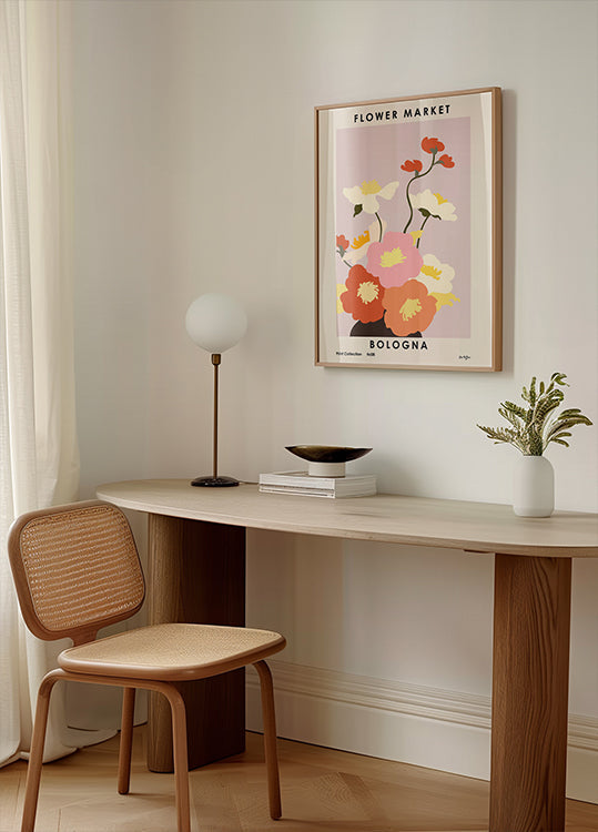 Mercado de Flores. Pôster Bolonha