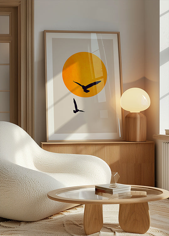 Póster Pássaros no céu