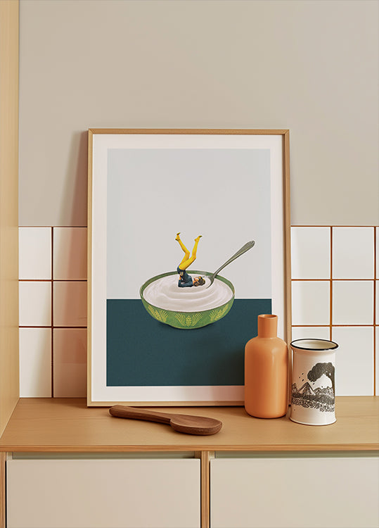 Póster Yoga no meu iogurte