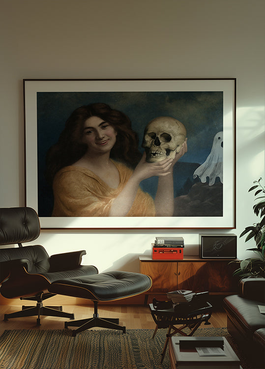 Pôster de colagem de pintura de Halloween