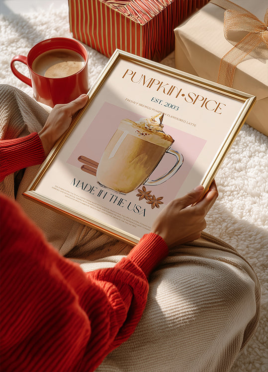 Pôster Delícia de Latte de Outono