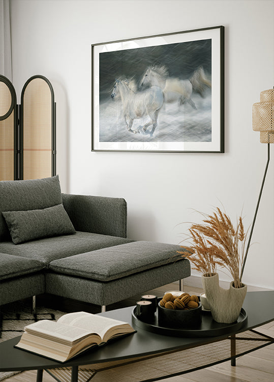 Póster galope em um duelo