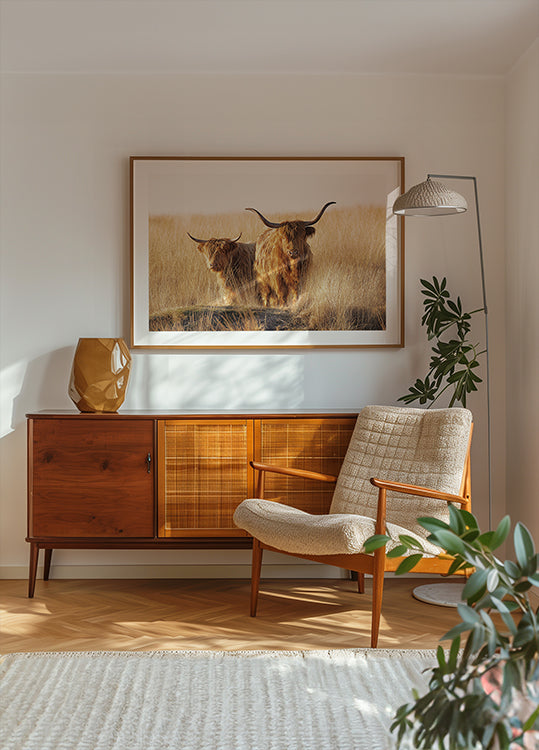 Pôster Highlander jovem e velho