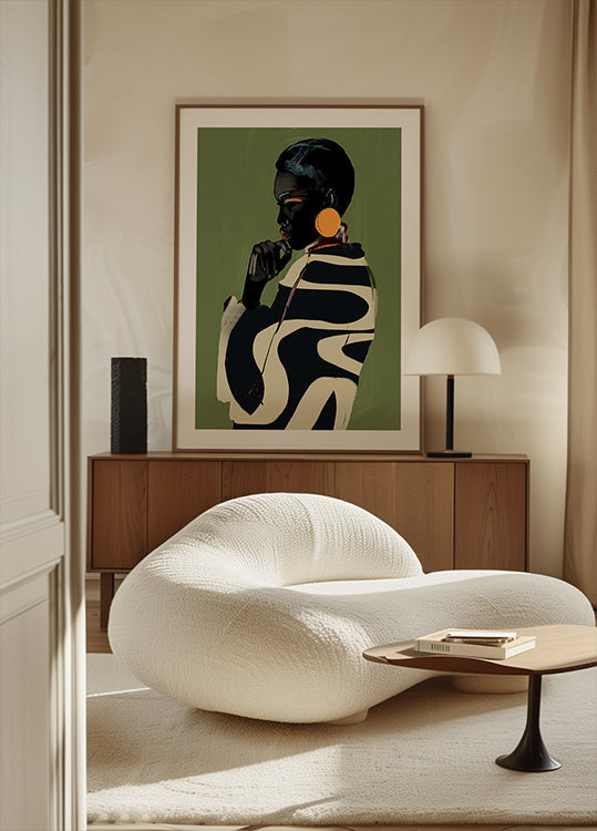 Pôster de contemplação ousada