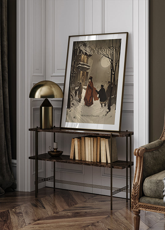 La Bohème Opera captura um pôster de inverno