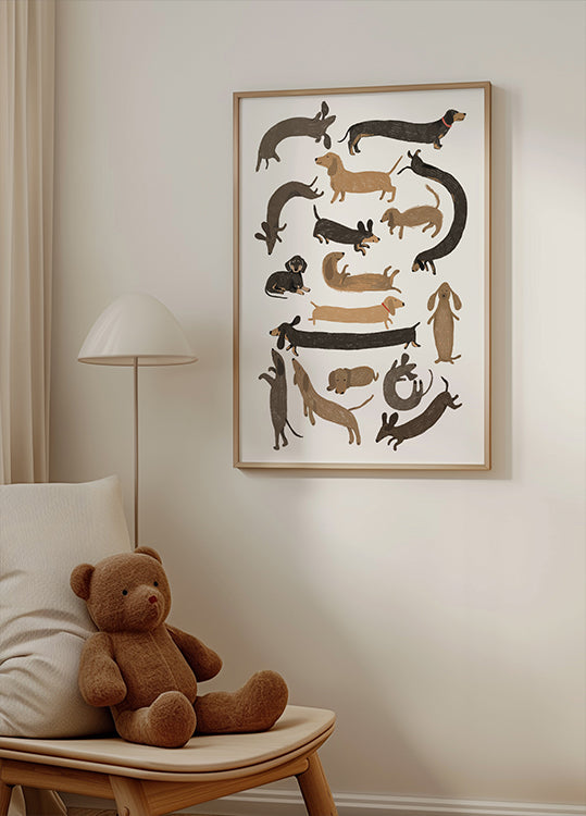 Pôster com impressão de Dachshund