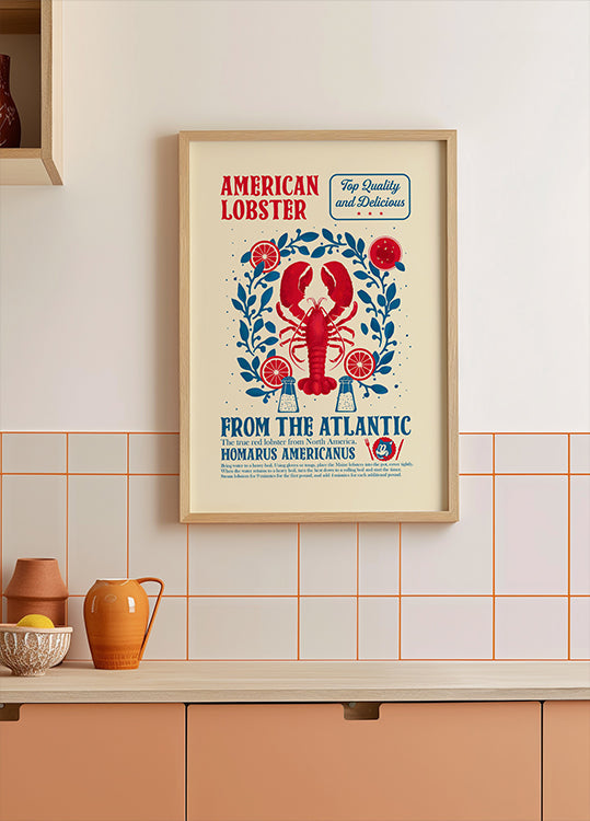Póster Lobster kitchen print