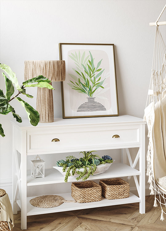 Pôster Pintura de ramo de oliveira ainda vida