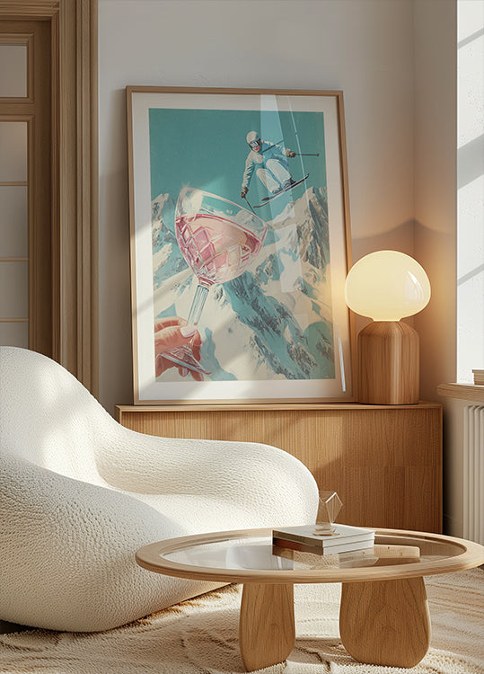 Póster Beber e esquiar