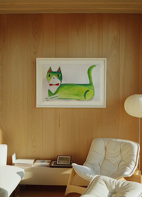 Póster O gato verde