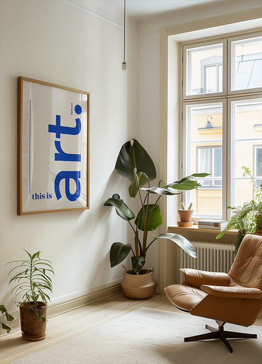 Olá pôster de tipografia ousada