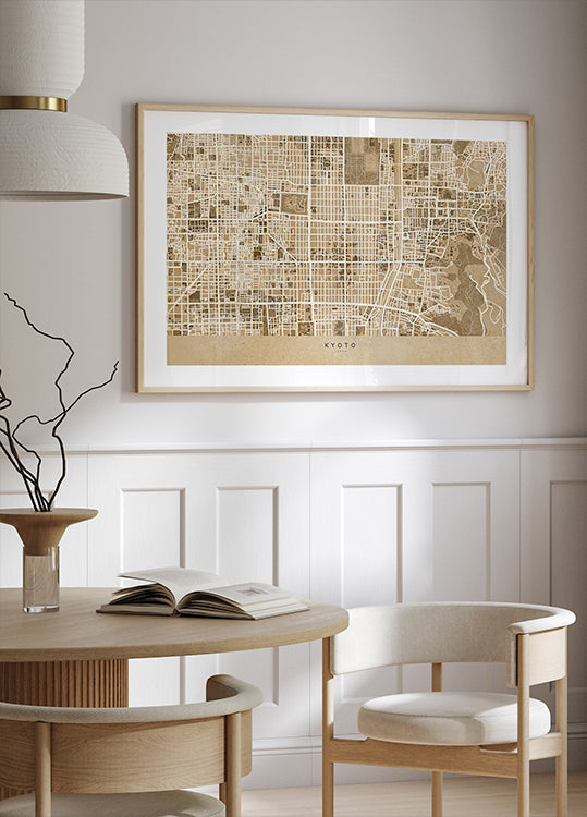 Mapa sépia de Kyoto (NOVO)