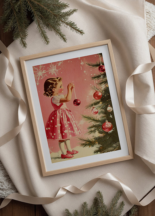 Pôster Menina com enfeites