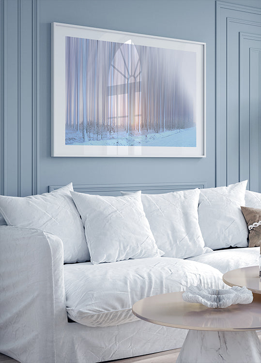 Póster uma cortina de árvores