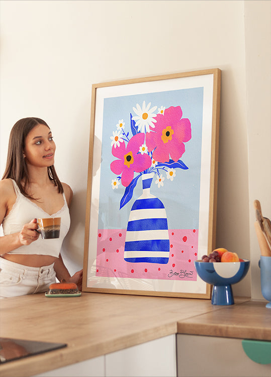 Vaso de flores maximalista