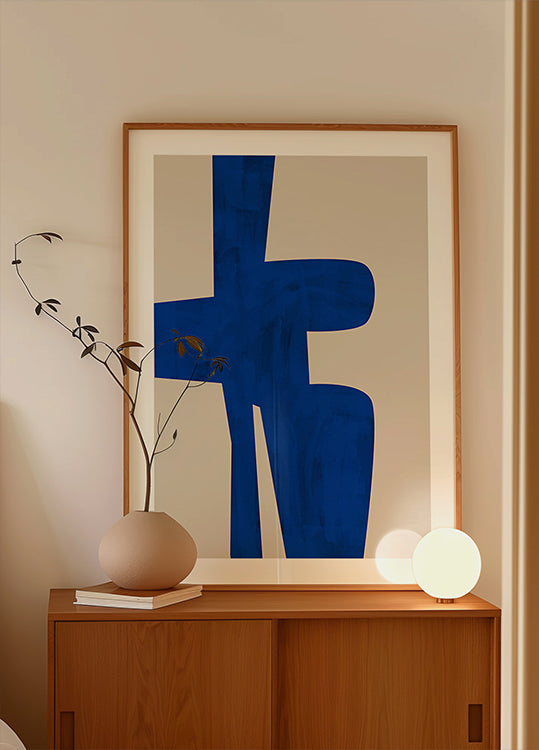 Pôster em forma de harmonia azul