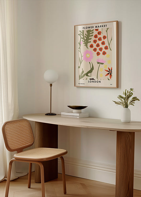 Póster Mercado de flores em Londres