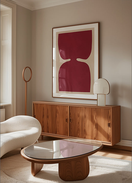 Pôster Reflexão Carmesim